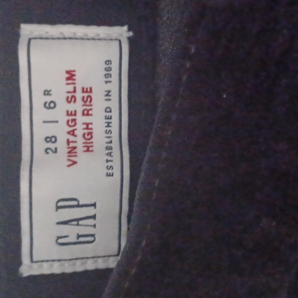 GAP Black Vintage Slim High Rise Corduroy Pants - Picture 2 of 7